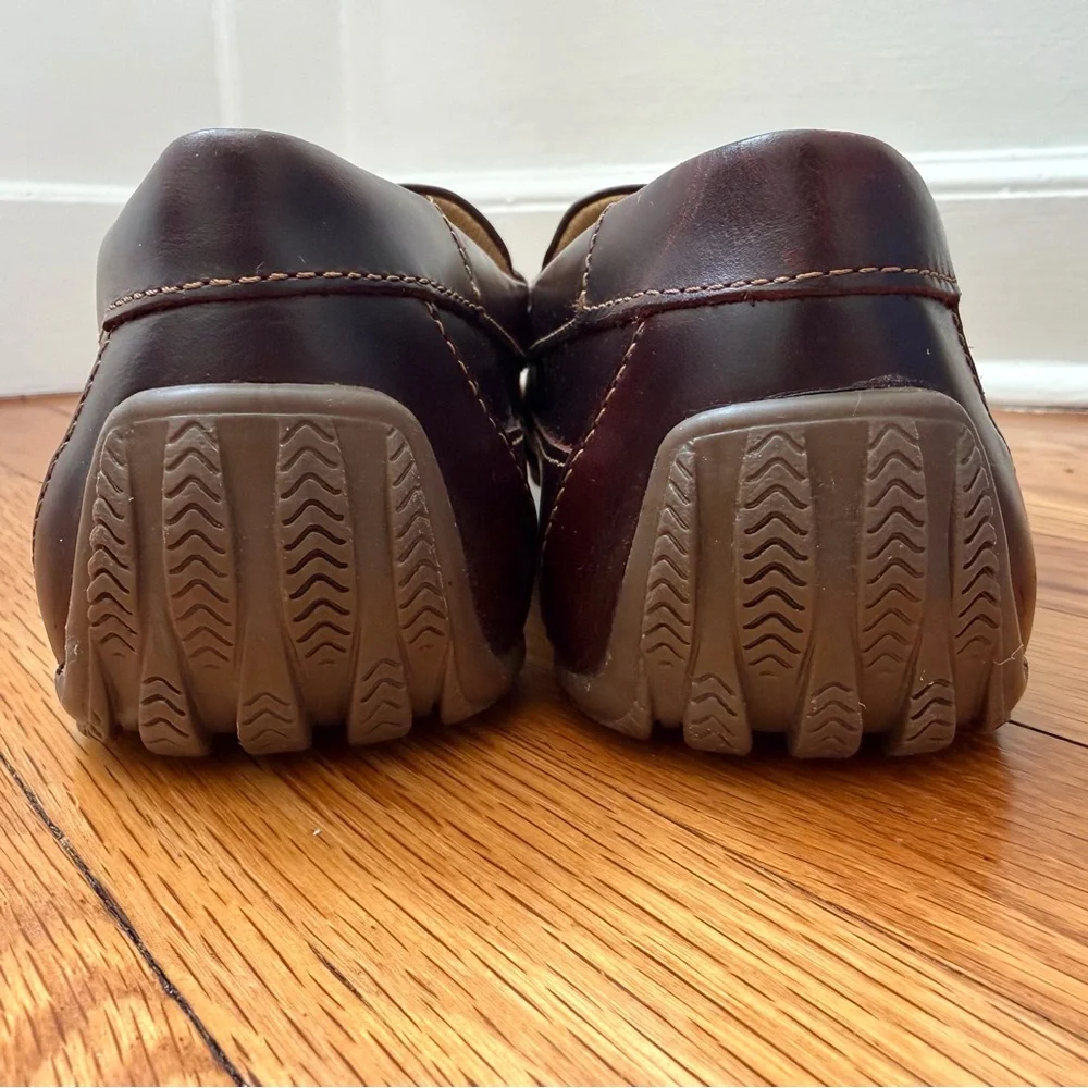 Sperry Hampden Venetian Amaretto Brown Leather Loafers Driving Shoes Size 7